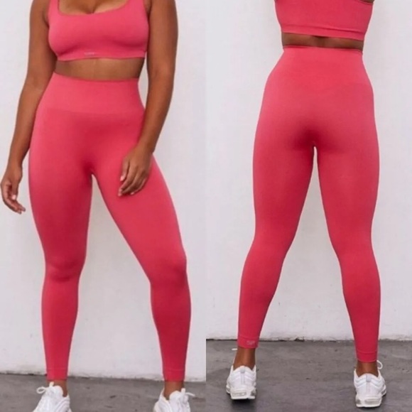 SET ACTIVE Pants - SET Active Womens Medium Sculptflex Seamless Leggings High Rise fruit punch pink